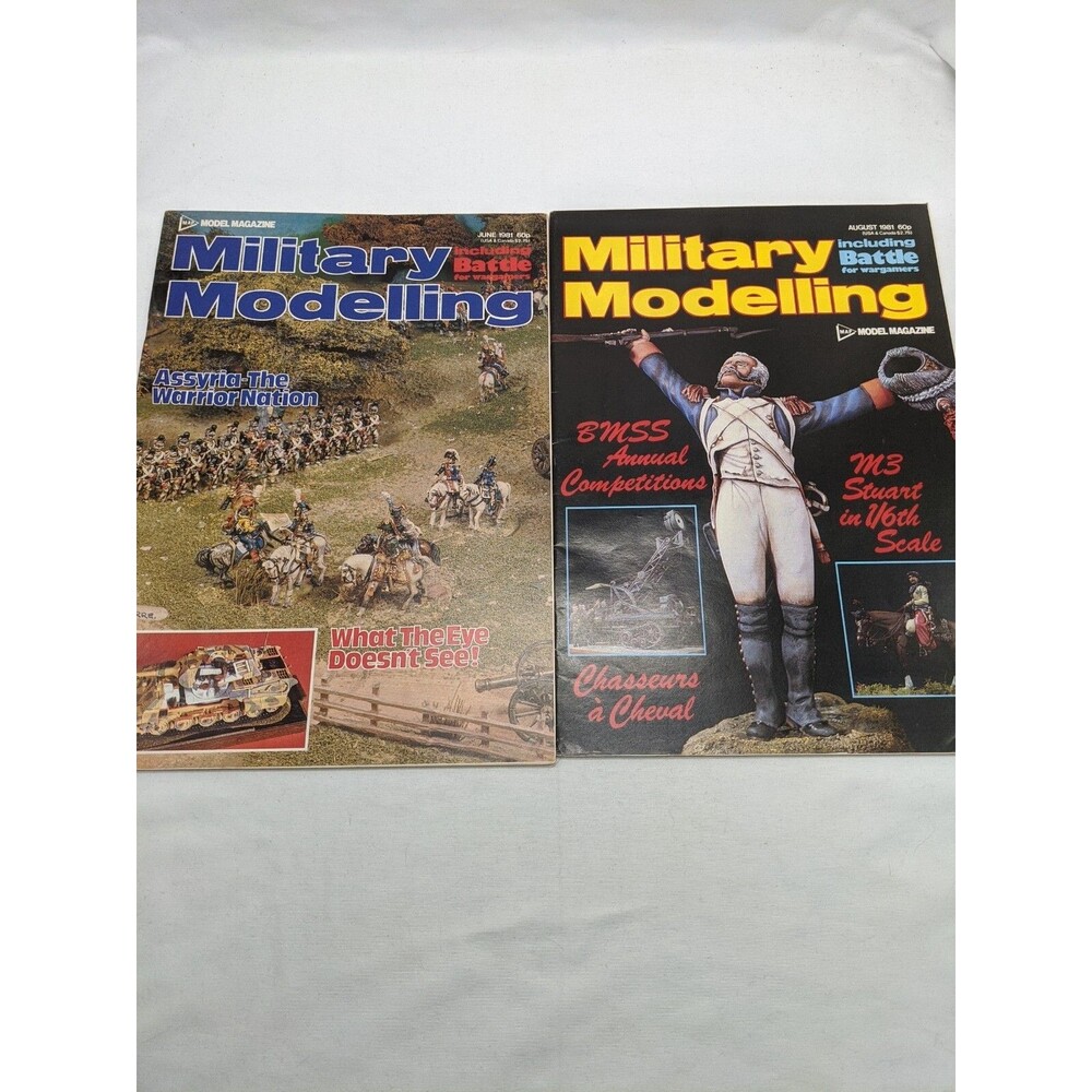 Lot Of (2) 1981 Military Modelling Hobby Magazines June August